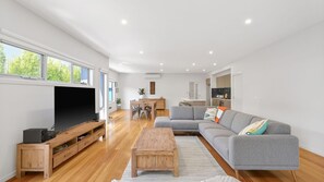 تلفزيون، مدفأة، مشغل دي في دي، مكتبة فيديو