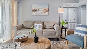 Living area - A Little Shore Thing- 1 Bed Oceanfront Condo (Carolina Beach)