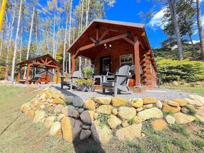 Property grounds - Cozy Riverfront cabin with hot tub! (Northville)