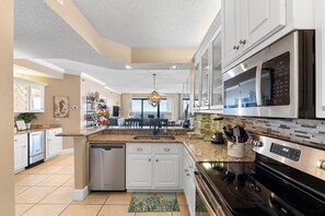 Condo, Multiple Beds (Seachase 704W) | Private kitchen | Oven, toaster, paper towels - Seachase 704w (Orange Beach)