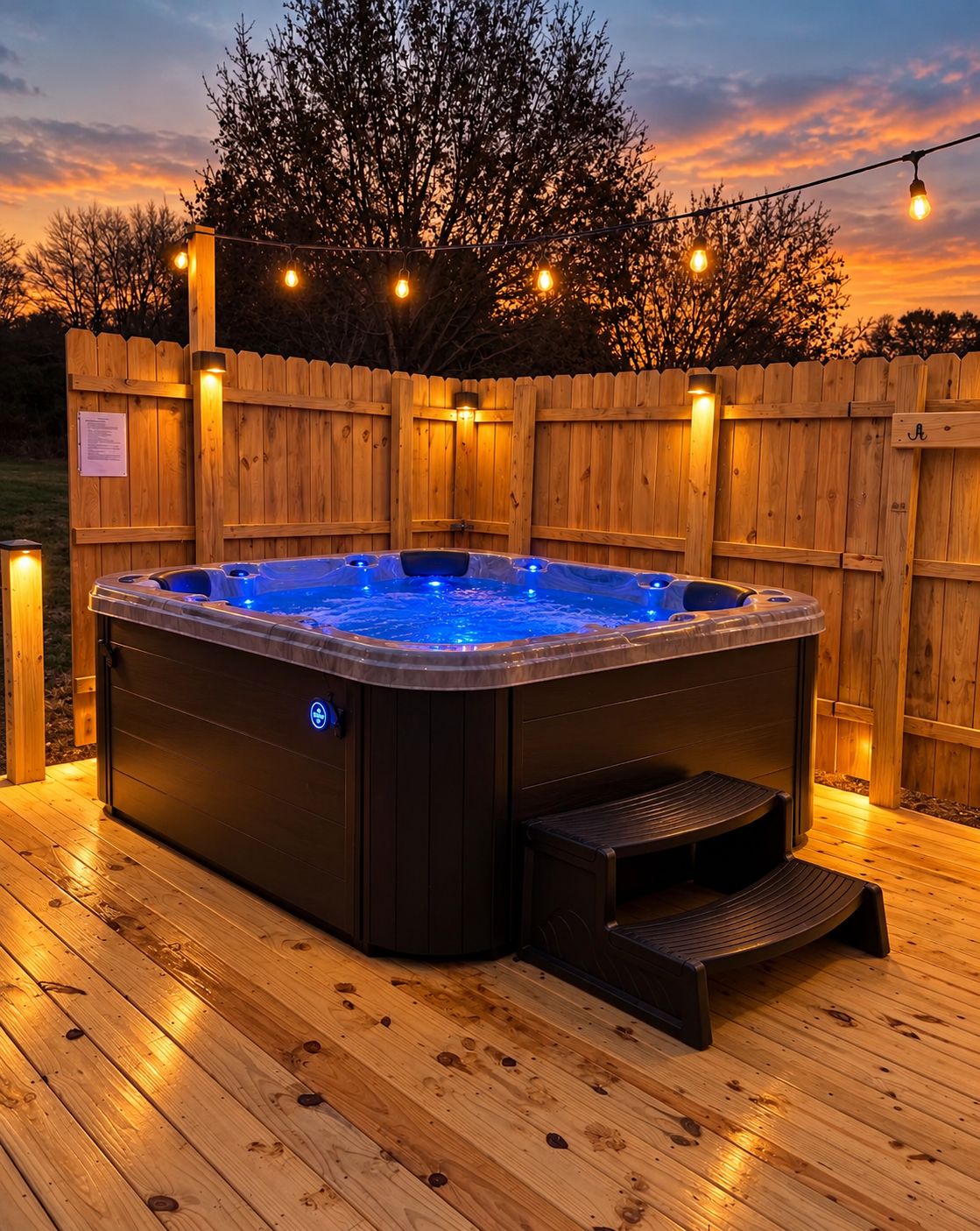 Outdoor spa tub
