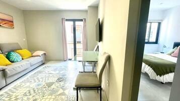 1 slaapkamer, een strijkplank/strijkijzer, internet