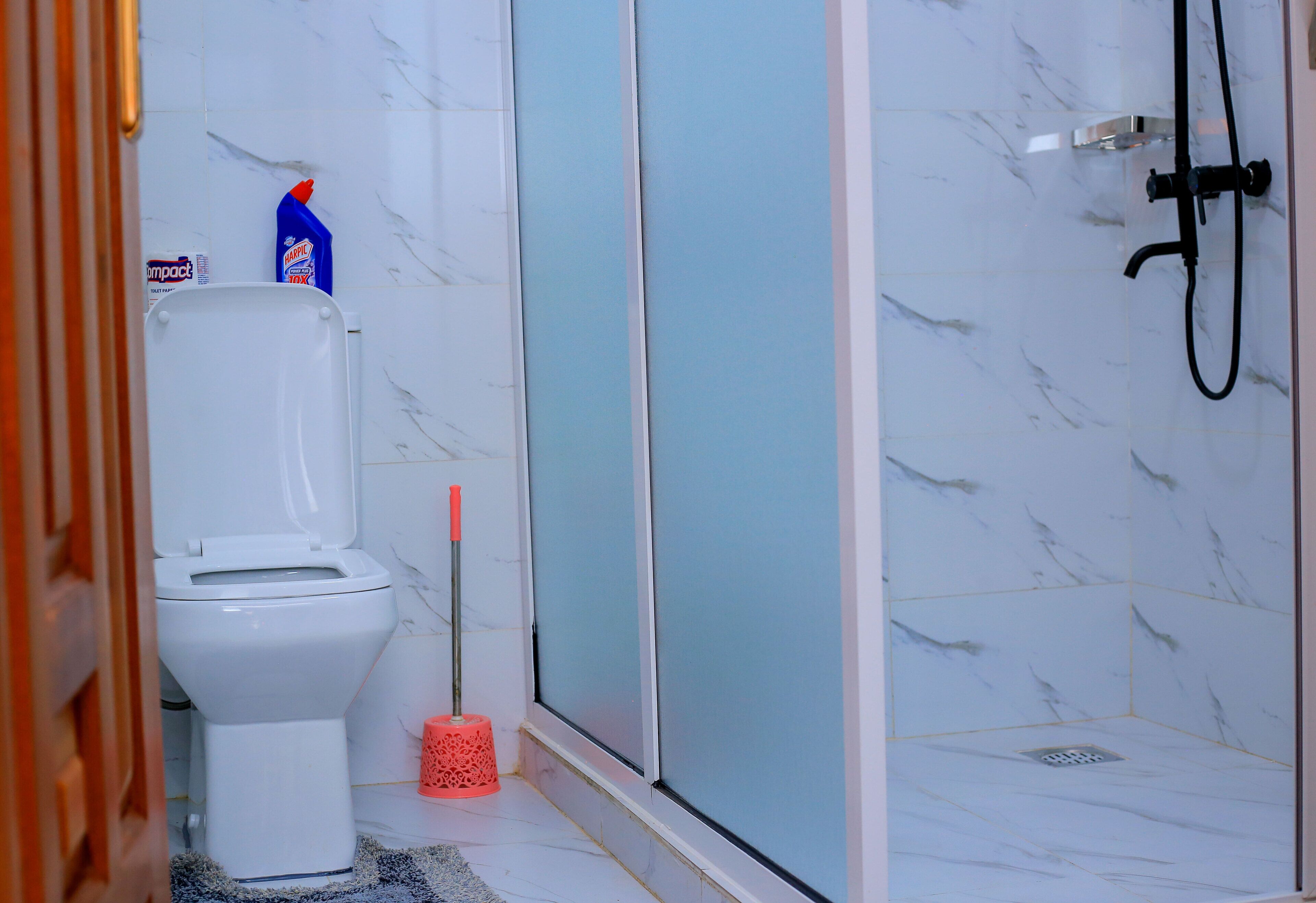 Towels, soap, toilet paper