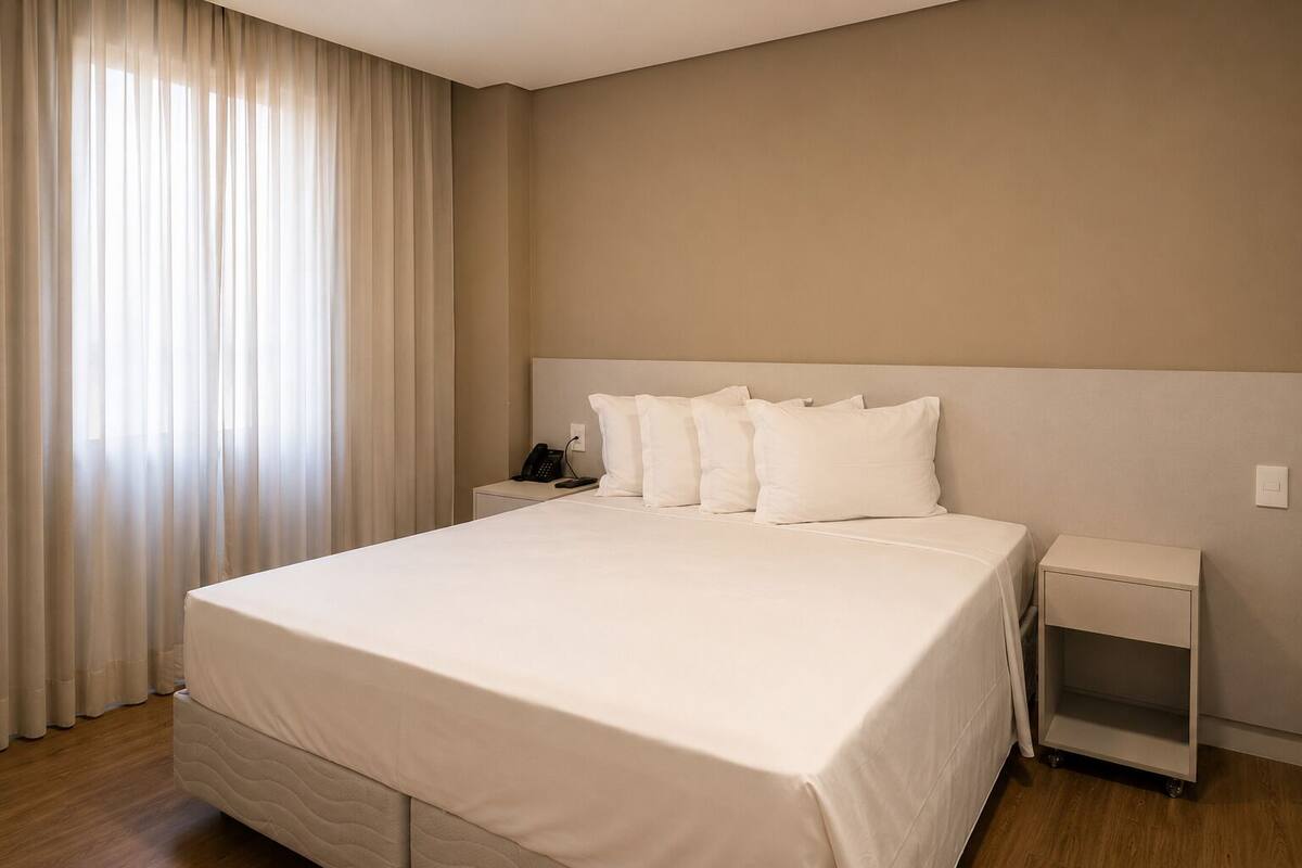 Wi-Fi de cortesia, roupa de cama