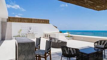 Elite-Loft, Balkon, Meerblick | Terrasse/Patio