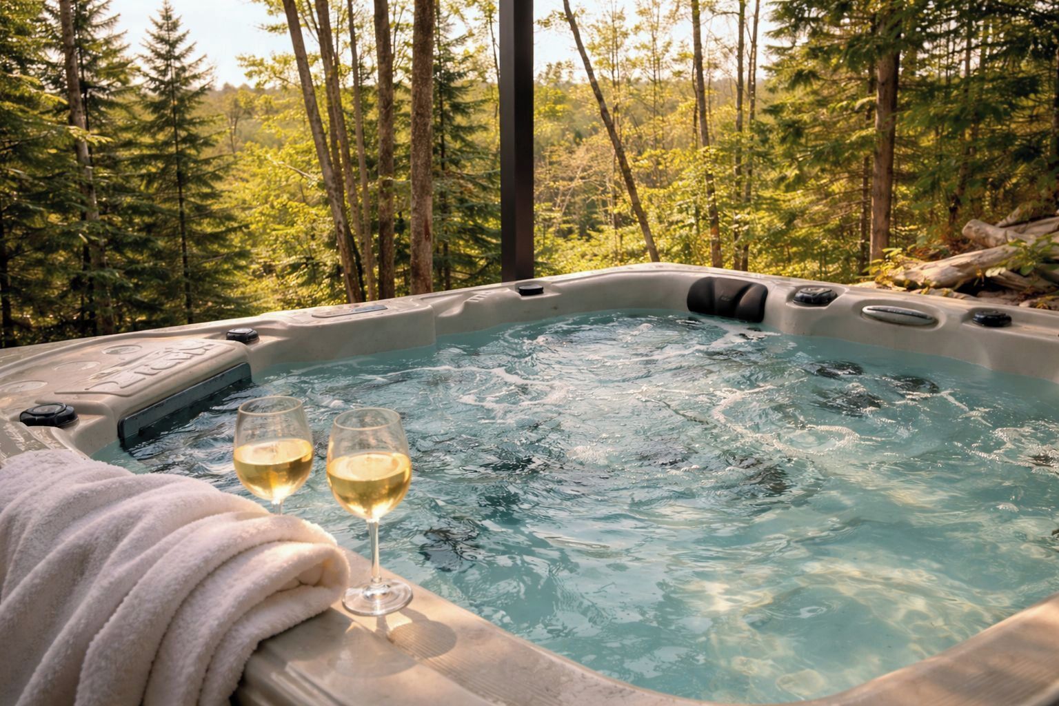 Outdoor spa tub