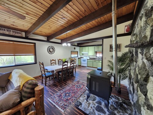 2 separate cabins, sleeps a total of 12, on 4 acres in Lava Hot Springs!!