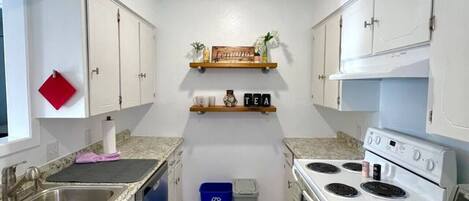 Fridge, oven, stovetop, dishwasher