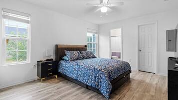 3 bedrooms, iron/ironing board, travel cot, WiFi