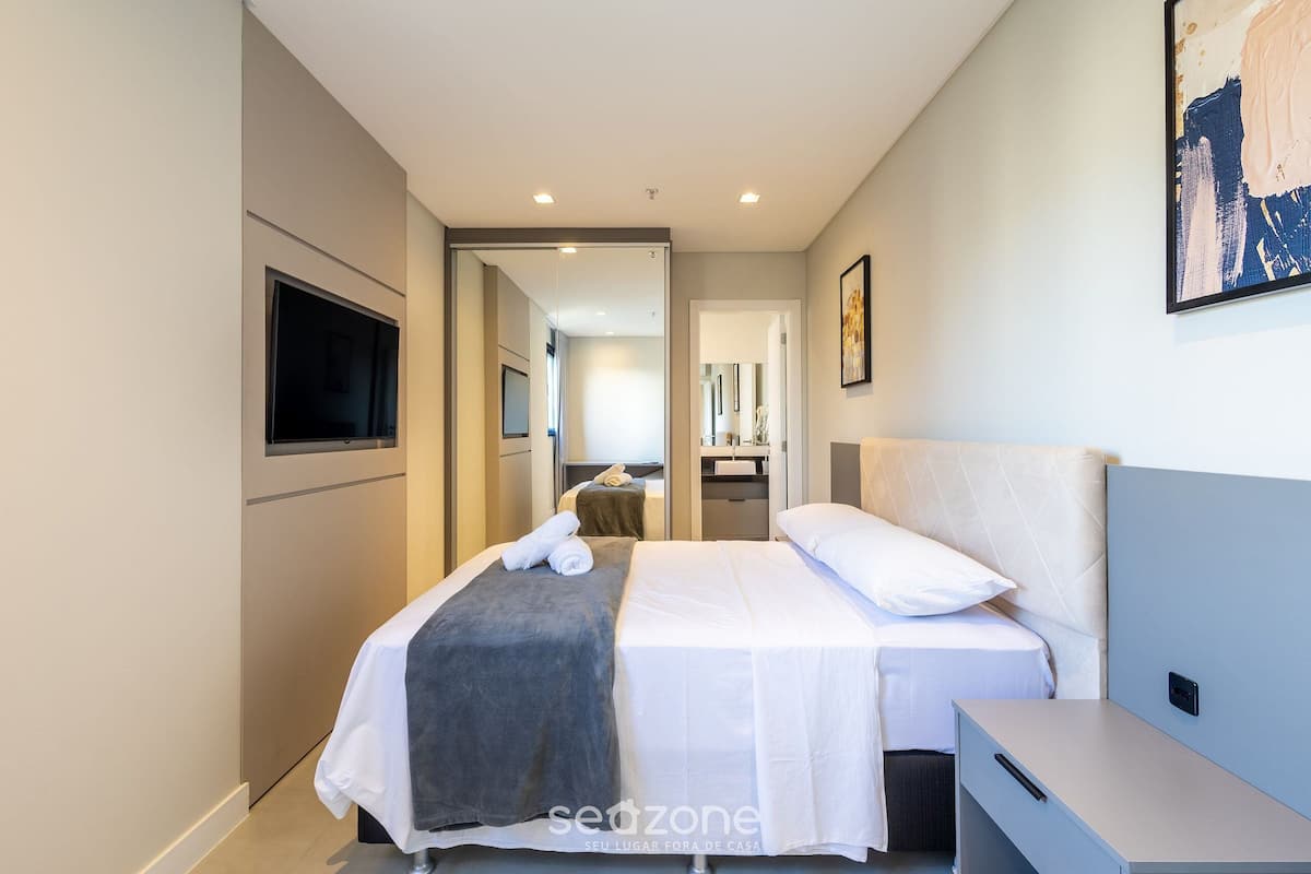 Apartamento básico | 2 quartos, Wi-Fi de cortesia, roupa de cama
