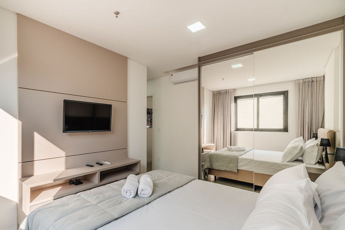 Apartamento básico | Wi-Fi de cortesia, roupa de cama