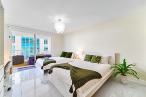 Luxury-Apartment, 1 Schlafzimmer, Stadtblick | Hochwertige Bettwaren, Verdunkelungsvorhänge, Bügeleisen/Bügelbrett