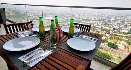 Spectacular view, luxury apartment on the 11th floor and air conditioning