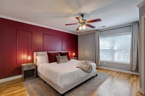 2 bedrooms, iron/ironing board, WiFi, bed sheets