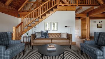 Smart TV, fireplace, table tennis, books