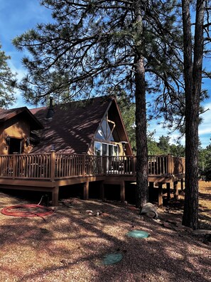 Exterior - Beautiful cabin, stunning view, spacious deck. Price includes cleaning fee, etc. (Pine)