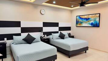 Premium bedding, down duvets, minibar, in-room safe