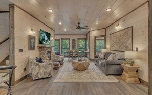 Smart-TV, Kamin, Videospiele, DVD-Player