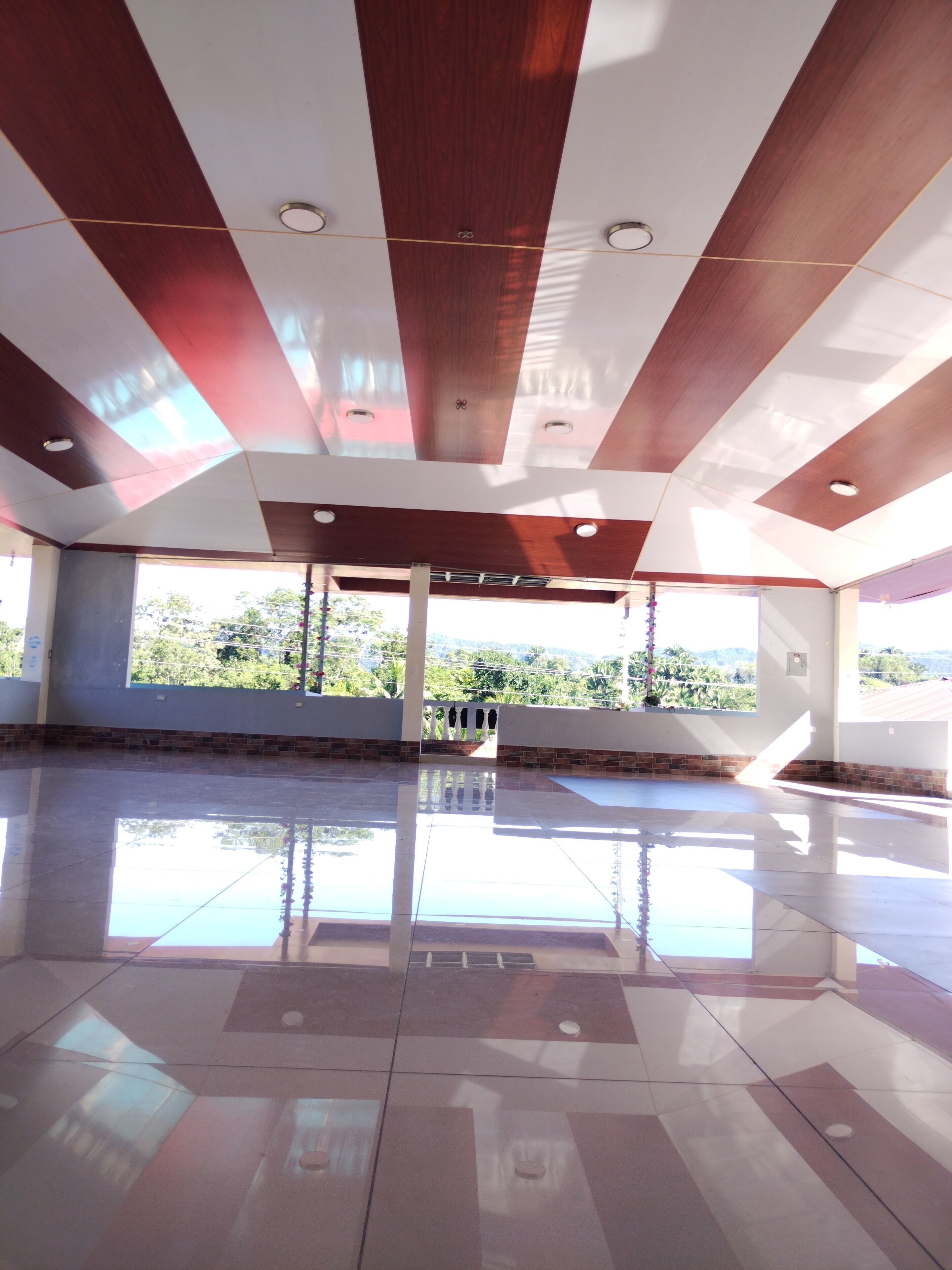 Outdoor banquet area