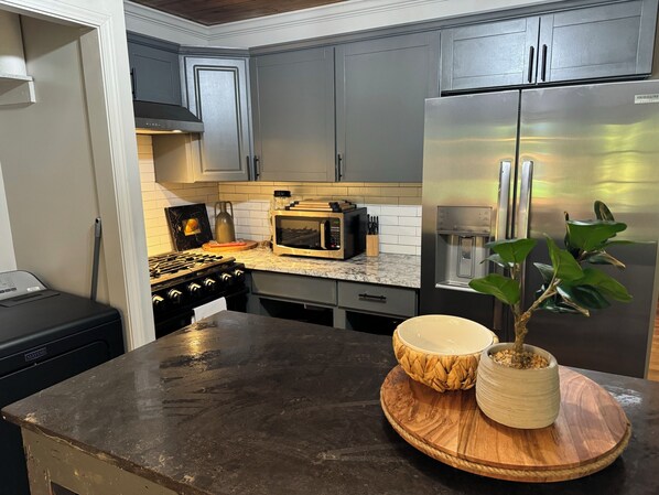 Microwave, oven, stovetop, dishwasher