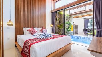 Villa, 1 Bedroom, Pool View | 1 bedroom, free WiFi