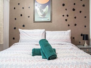 2 bedrooms, iron/ironing board, travel crib, WiFi