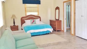 2 bedrooms, individually decorated, individually furnished, desk