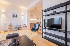 Apartment, 1 Bedroom, Balcony, City View | Living room - Charming Renovated Apartment in Vibrant Saint Gilles, Brussels (Brussels)