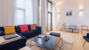 Apartment, 1 Bedroom, Balcony, City View | Living room - Charming Renovated Apartment in Vibrant Saint Gilles, Brussels (Brussels)