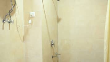 Shower, soap, shampoo, toilet paper