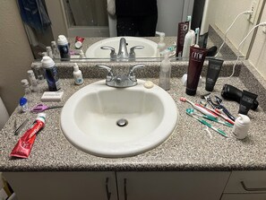 Towels, soap, toilet paper