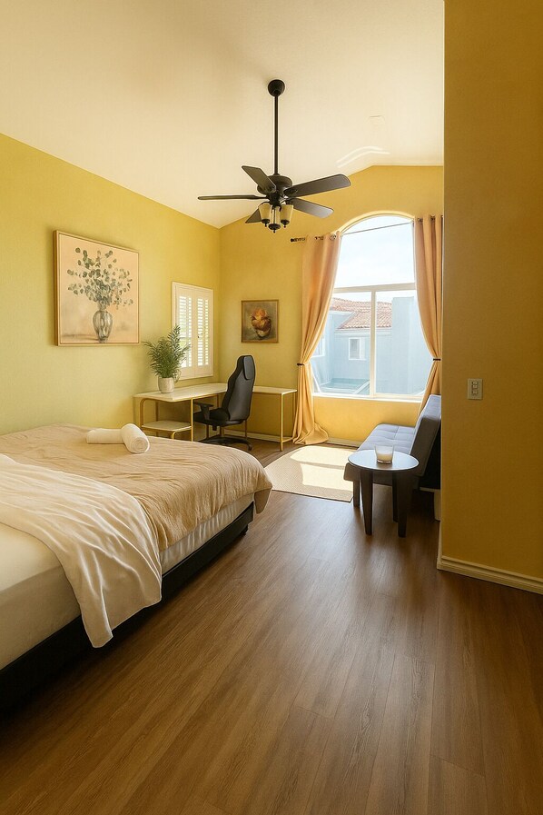 4 bedrooms, desk, iron/ironing board, WiFi