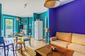 Design-Apartment, 3 Schlafzimmer, Nichtraucher | Wohnbereich