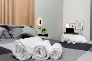 Căn hộ cơ bản | 1 phòng ngủ, bộ trải giường bằng vải cotton Ai Cập