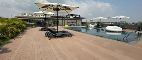 Apartment, 1 Bedroom, Smoking, Balcony | Pool | Outdoor pool