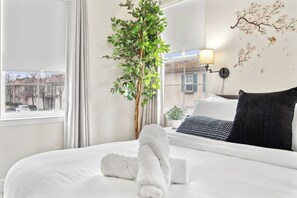 4 bedrooms, iron/ironing board, travel crib, WiFi