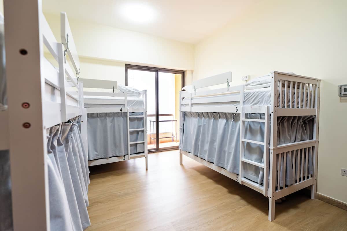 1 bedroom, premium bedding, laptop workspace, blackout curtains