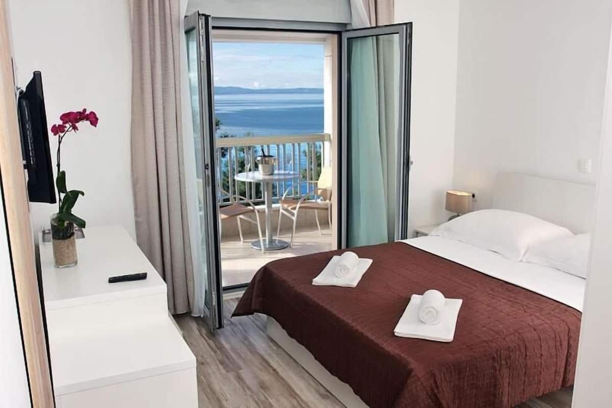 Deluxe-Doppelzimmer, Balkon, Meerblick | Ausblick vom Zimmer