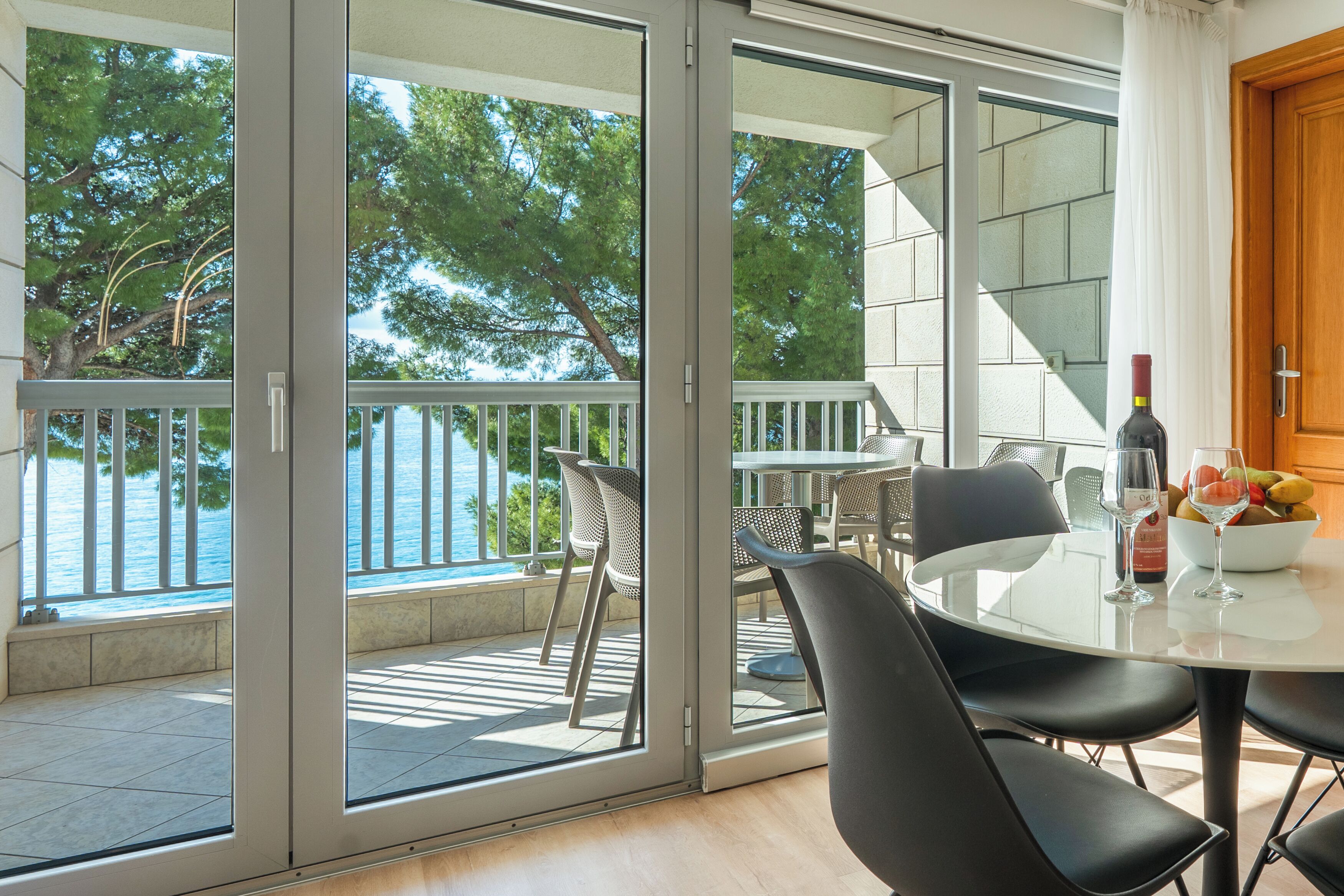 Familienapartment, Balkon, Meerblick | Blick vom Balkon