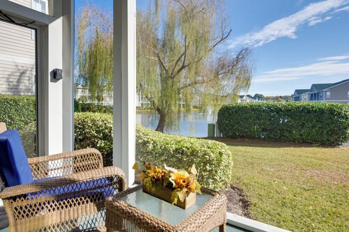 Pond Views & Community Perks: Sunset Beach Condo!