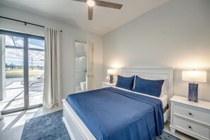 3 habitaciones, tabla de planchar con plancha y cuna de viaje