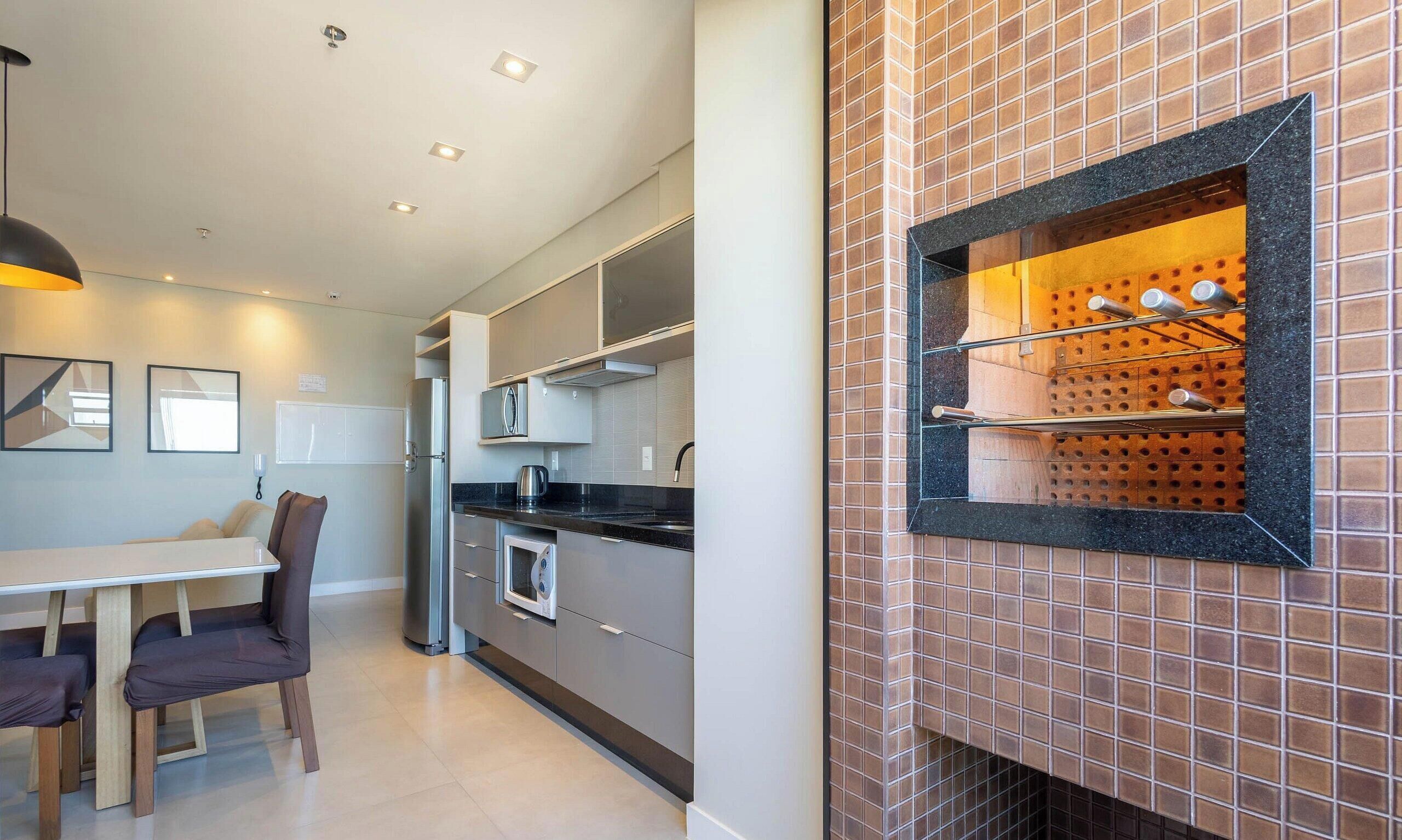 Apartamento básico | Cozinha privada | Micro-ondas, máquina de café expresso, chaleira elétrica