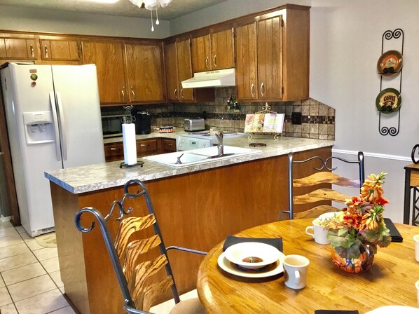 Microwave, oven, stovetop, dishwasher