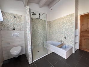 Shower, hair dryer