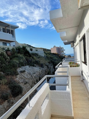 Room, Mountain View | View from room - Aeolos Apartments (Platanias)