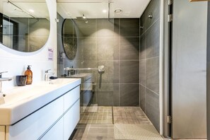 Hair dryer, towels