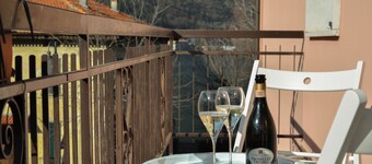 Just a dip away from Lake Iseo is this beautiful apartment