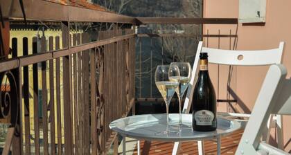 Just a dip away from Lake Iseo is this beautiful apartment