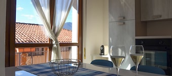 Just a dip away from Lake Iseo is this beautiful apartment