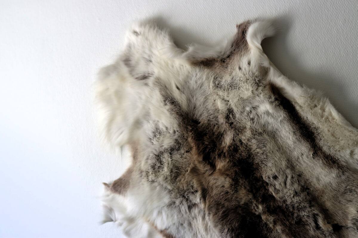 A fur garment with a textured pattern.